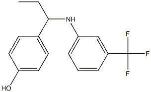 4-(1-{[3-(trifluoromethyl)phenyl]amino}propyl)phenol Struktur