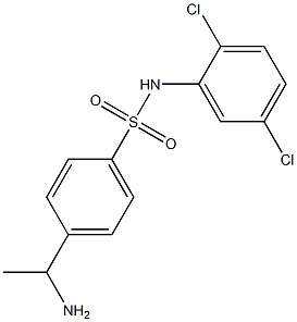 4-(1-aminoethyl)-N-(2,5-dichlorophenyl)benzene-1-sulfonamide Struktur