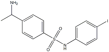 4-(1-aminoethyl)-N-(4-iodophenyl)benzene-1-sulfonamide Struktur