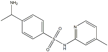 4-(1-aminoethyl)-N-(4-methylpyridin-2-yl)benzene-1-sulfonamide Struktur