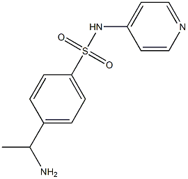 4-(1-aminoethyl)-N-(pyridin-4-yl)benzene-1-sulfonamide Struktur