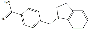 4-(2,3-dihydro-1H-indol-1-ylmethyl)benzenecarboximidamide Struktur