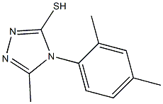 4-(2,4-dimethylphenyl)-5-methyl-4H-1,2,4-triazole-3-thiol Struktur