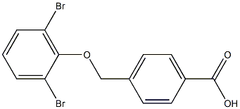 4-(2,6-dibromophenoxymethyl)benzoic acid Struktur