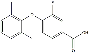 4-(2,6-dimethylphenoxy)-3-fluorobenzoic acid Struktur