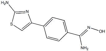 4-(2-amino-1,3-thiazol-4-yl)-N'-hydroxybenzenecarboximidamide Struktur