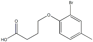 4-(2-bromo-4-methylphenoxy)butanoic acid Struktur