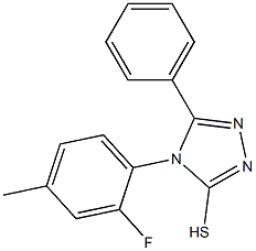 4-(2-fluoro-4-methylphenyl)-5-phenyl-4H-1,2,4-triazole-3-thiol Struktur