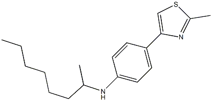 4-(2-methyl-1,3-thiazol-4-yl)-N-(octan-2-yl)aniline Struktur