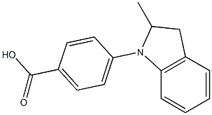 4-(2-methyl-2,3-dihydro-1H-indol-1-yl)benzoic acid Struktur