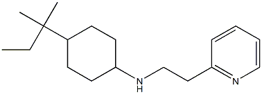 4-(2-methylbutan-2-yl)-N-[2-(pyridin-2-yl)ethyl]cyclohexan-1-amine Struktur