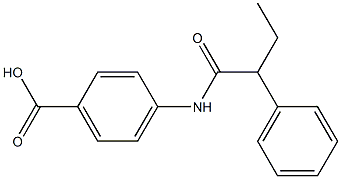 4-(2-phenylbutanamido)benzoic acid Struktur