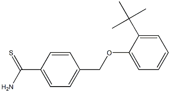 4-(2-tert-butylphenoxymethyl)benzene-1-carbothioamide Struktur