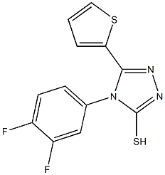 4-(3,4-difluorophenyl)-5-(thiophen-2-yl)-4H-1,2,4-triazole-3-thiol Struktur