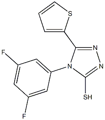 4-(3,5-difluorophenyl)-5-(thiophen-2-yl)-4H-1,2,4-triazole-3-thiol Struktur