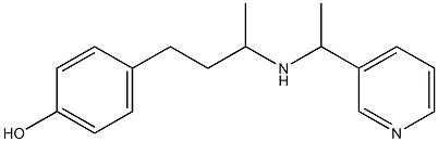 4-(3-{[1-(pyridin-3-yl)ethyl]amino}butyl)phenol Struktur