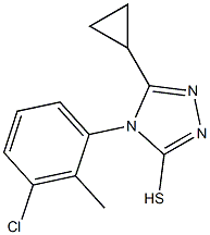 4-(3-chloro-2-methylphenyl)-5-cyclopropyl-4H-1,2,4-triazole-3-thiol Struktur