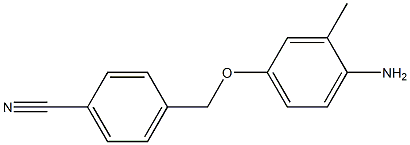 4-(4-amino-3-methylphenoxymethyl)benzonitrile Struktur