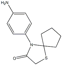 4-(4-aminophenyl)-1-thia-4-azaspiro[4.4]nonan-3-one Struktur