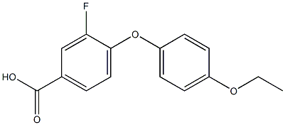 4-(4-ethoxyphenoxy)-3-fluorobenzoic acid Struktur