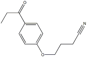 4-(4-propionylphenoxy)butanenitrile Struktur