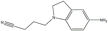 4-(5-amino-2,3-dihydro-1H-indol-1-yl)butanenitrile Struktur