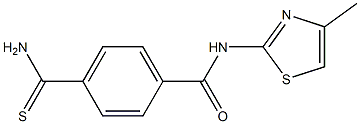 4-(aminocarbonothioyl)-N-(4-methyl-1,3-thiazol-2-yl)benzamide Struktur