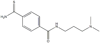 4-(aminocarbonothioyl)-N-[3-(dimethylamino)propyl]benzamide Struktur