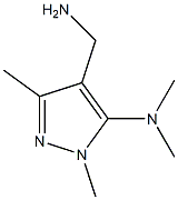 4-(aminomethyl)-N,N,1,3-tetramethyl-1H-pyrazol-5-amine Struktur