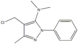 4-(chloromethyl)-N,N,3-trimethyl-1-phenyl-1H-pyrazol-5-amine Struktur