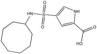 4-(cyclooctylsulfamoyl)-1H-pyrrole-2-carboxylic acid Struktur