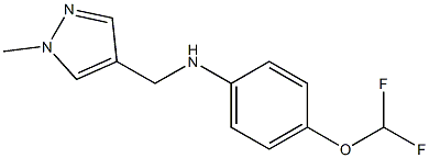 4-(difluoromethoxy)-N-[(1-methyl-1H-pyrazol-4-yl)methyl]aniline Struktur