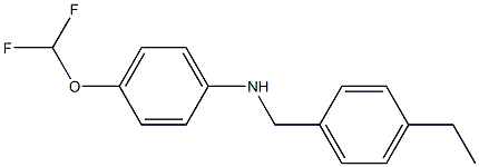 4-(difluoromethoxy)-N-[(4-ethylphenyl)methyl]aniline Struktur