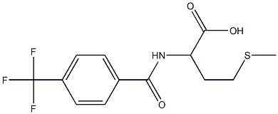 4-(methylsulfanyl)-2-{[4-(trifluoromethyl)phenyl]formamido}butanoic acid Struktur