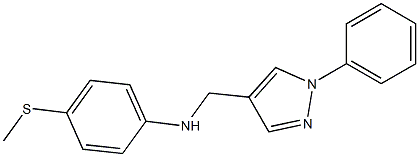 4-(methylsulfanyl)-N-[(1-phenyl-1H-pyrazol-4-yl)methyl]aniline Struktur