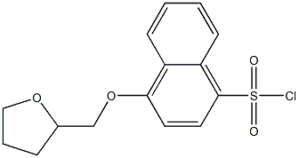 4-(oxolan-2-ylmethoxy)naphthalene-1-sulfonyl chloride Struktur