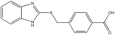 4-[(1H-1,3-benzodiazol-2-ylsulfanyl)methyl]benzoic acid Struktur