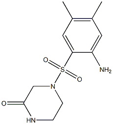 4-[(2-amino-4,5-dimethylbenzene)sulfonyl]piperazin-2-one Struktur