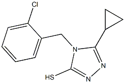 4-[(2-chlorophenyl)methyl]-5-cyclopropyl-4H-1,2,4-triazole-3-thiol Struktur