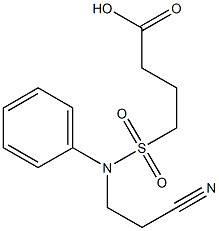 4-[(2-cyanoethyl)(phenyl)sulfamoyl]butanoic acid Struktur