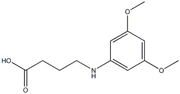 4-[(3,5-dimethoxyphenyl)amino]butanoic acid Struktur