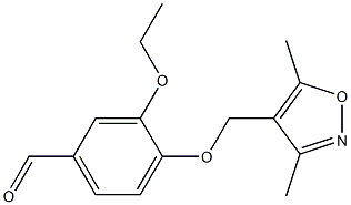 4-[(3,5-dimethyl-1,2-oxazol-4-yl)methoxy]-3-ethoxybenzaldehyde Struktur