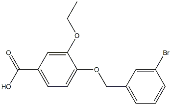 4-[(3-bromophenyl)methoxy]-3-ethoxybenzoic acid Struktur