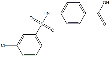 4-[(3-chlorobenzene)sulfonamido]benzoic acid Struktur