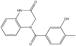 4-[(3-hydroxy-4-methylphenyl)carbonyl]-1,2,3,4-tetrahydroquinoxalin-2-one Struktur