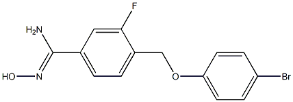 4-[(4-bromophenoxy)methyl]-3-fluoro-N'-hydroxybenzenecarboximidamide Struktur