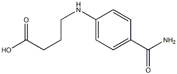 4-[(4-carbamoylphenyl)amino]butanoic acid Struktur