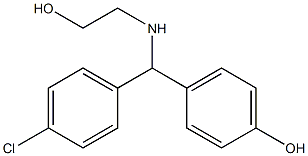 4-[(4-chlorophenyl)[(2-hydroxyethyl)amino]methyl]phenol Struktur