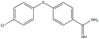 4-[(4-chlorophenyl)sulfanyl]benzene-1-carboximidamide Struktur