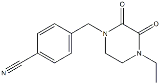 4-[(4-ethyl-2,3-dioxopiperazin-1-yl)methyl]benzonitrile Struktur